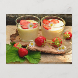 CARTÃO POSTAL SOBREMESA DE MORANGO COM VANILLA POSTCROSSING