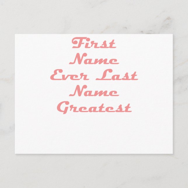 Cartão Postal Sobrenome De Nome Maior (Frente)
