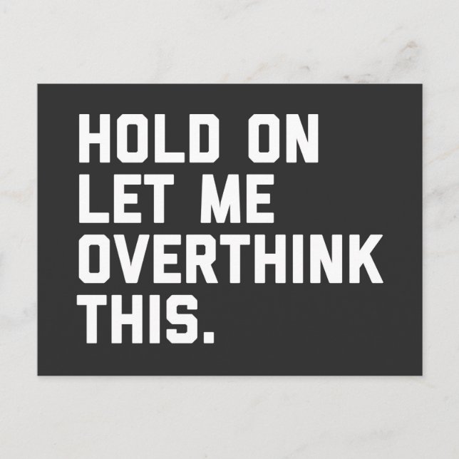 Cartão Postal Sobrepense Esta Citação Engraçada (Frente)