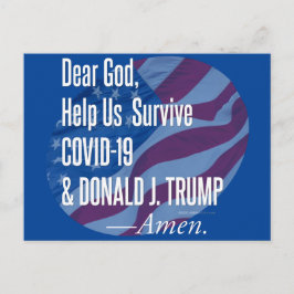 Cartão Postal Sobrevivendo ao Covid-19 e Donald Trump