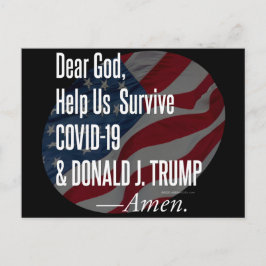 Cartão Postal Sobrevivendo ao Covid-19 e Donald Trump