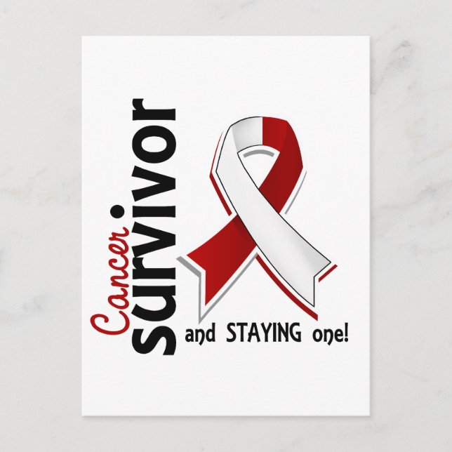 Cartão Postal Sobrevivente de câncer de Cabeça e Pescoço 19 (Frente)