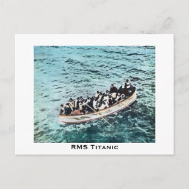 Cartão Postal Sobreviventes Titanic RMS em Embarcações de Vida