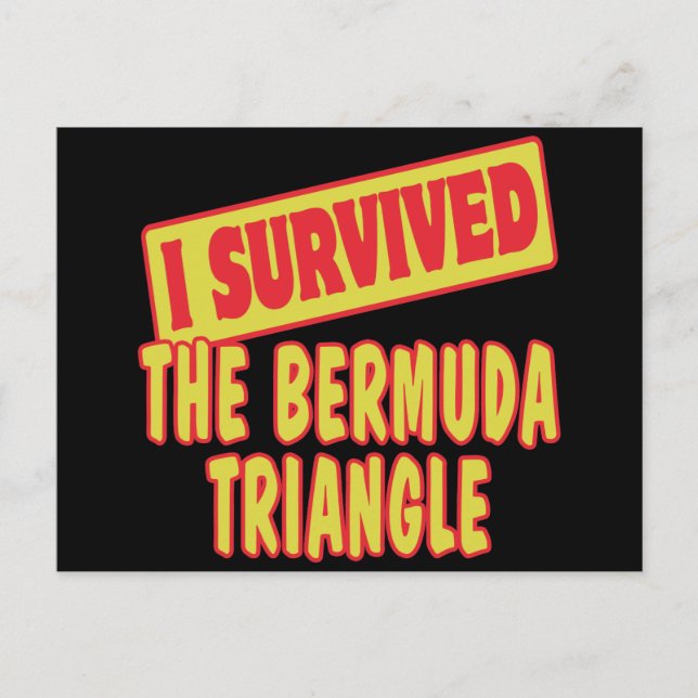 CARTÃO POSTAL SOBREVIVI AO TRIÂNGULO DE BERMUDA (Frente)
