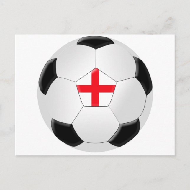 Cartão Postal Soccer Ball - Inglaterra (Frente)
