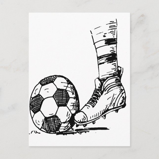 CARTÃO POSTAL SOCCER KICKER PRETO E BRANCO (Frente)