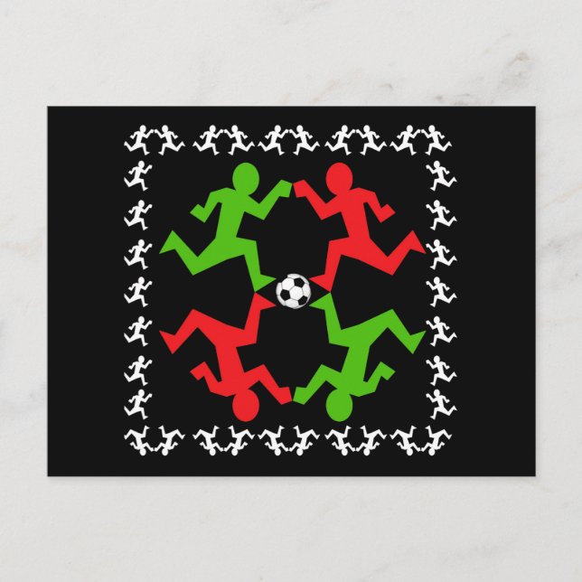 Cartão Postal Soccer Players Running to the Ball Pattern (Frente)