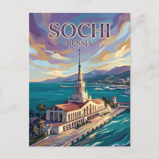 Cartão Postal Sóchi Rússia (Frente)