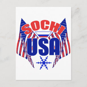 Cartão Postal Sochi USA floco de neve