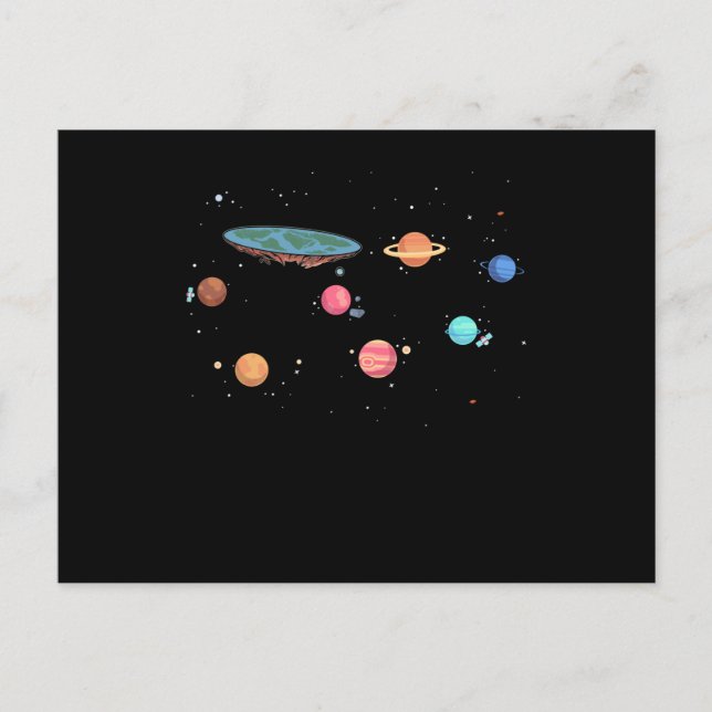 Cartão Postal Sociedade da Terra Plana (Frente)