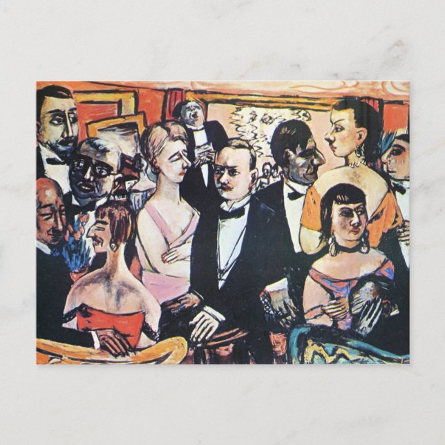 Cartão Postal Sociedade Paris, belas artes por Max Beckmann (Frente)