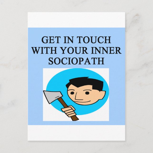 CARTÃO POSTAL SOCIOPATH (Frente)