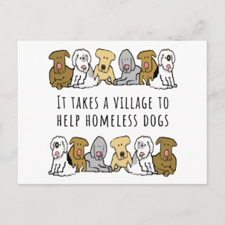 Cartão Postal Socorro à Aldeia Resgate de Cachorros Abandonados