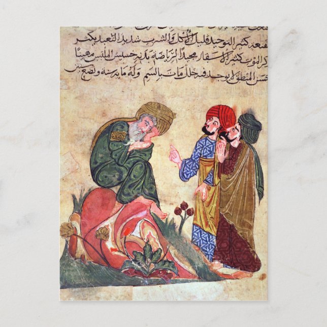 Cartão Postal Sócrates e seus Estudantes (Frente)