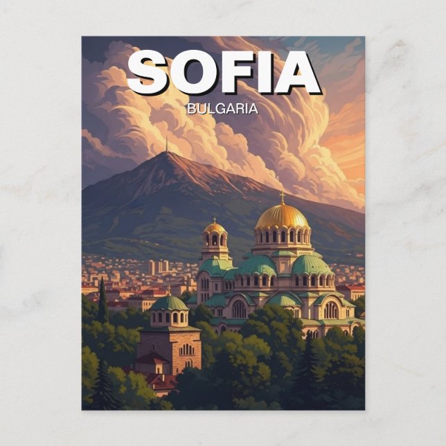 Cartão Postal Sofia Bulgaria Travel (Frente)