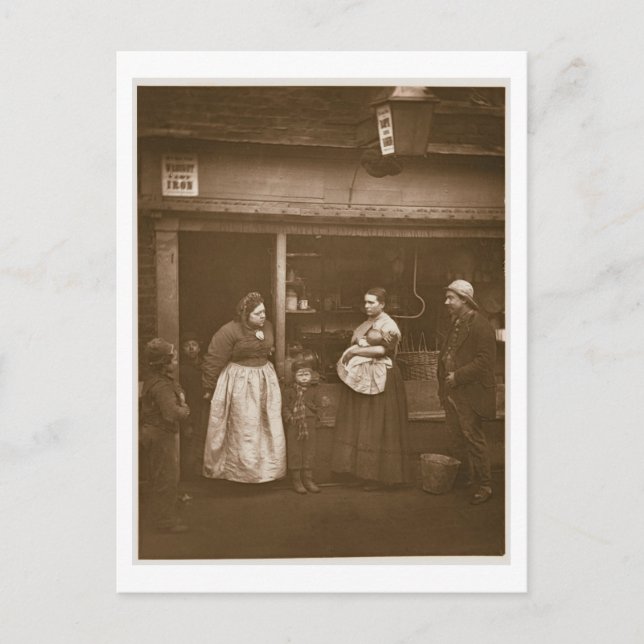 Cartão Postal Sofrentes da Inundação, da Rua Life em Lon (Frente)