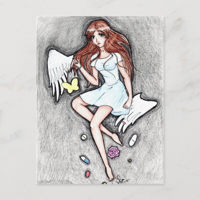 Cartão Postal Sofrimento silencioso (Frente)