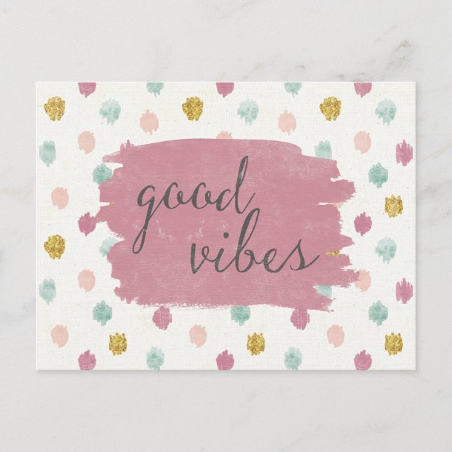 Cartão Postal Soft Deco IV | Good Vibes (Frente)