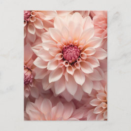 Cartão Postal soft pastel colored dahlia flower
