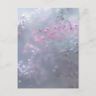 Cartão Postal Soft pastel flowers in dreamy blur