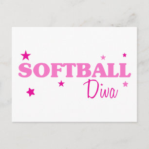 Cartão Postal Softball Diva