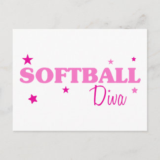 Cartão Postal Softball Diva