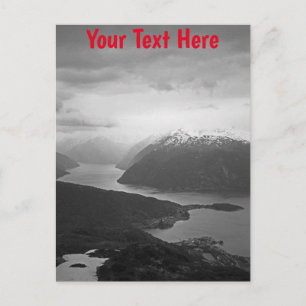 Cartão Postal Sognefjord Personalizável, Noruega