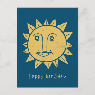 Cartão Postal Sol Alegre ANIVERSÁRIO FELIZ PERSONALIZADO