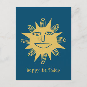 Cartão Postal Sol Alegre FELIZ ANIVERSÁRIO PERSONALIZADO