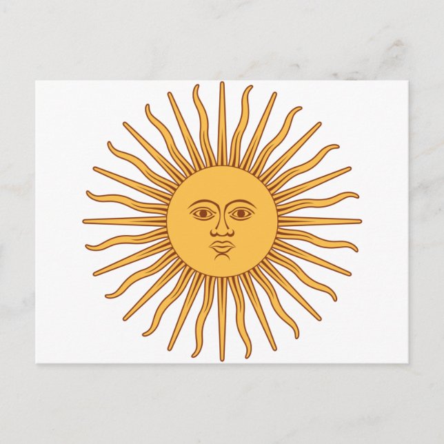 Cartão Postal Sol argentino (Frente)