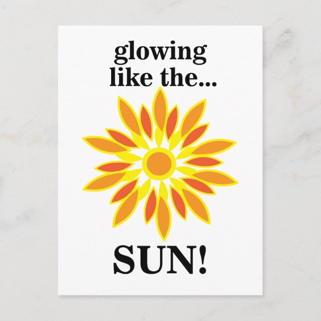Cartão Postal Sol Brilhando Como O Sol (Frente)