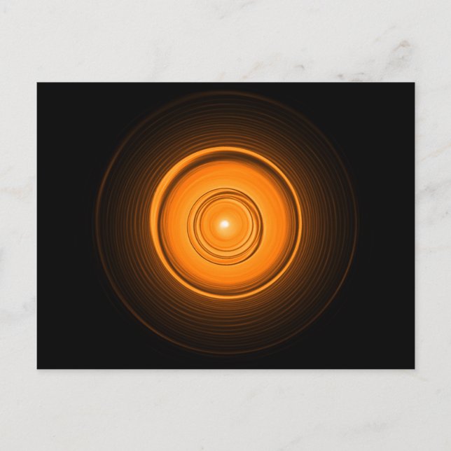 Cartão Postal Sol cerâmico laranja (Frente)