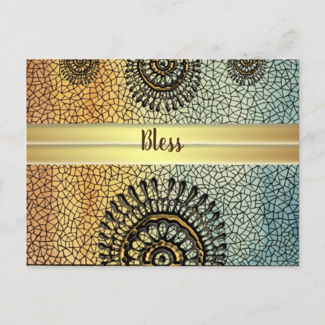 Cartão Postal Sol de Henna (Goldish) (Frente)