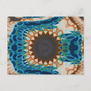 Cartão Postal Sol Dourado Turquesa Arte Sudoeste Americano