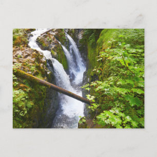 Cartão Postal Sol Duc Cai no Parque Nacional da Olimpiadas