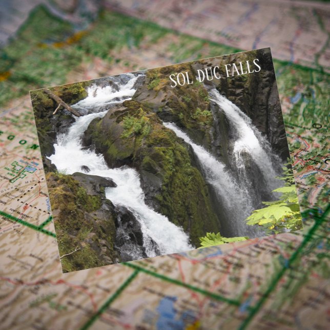 Cartão Postal Sol Duc Falls, Foto do Viagem de Washington (In Situ Map)