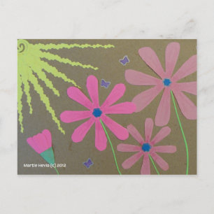 Cartão Postal Sol e Flores - Livro