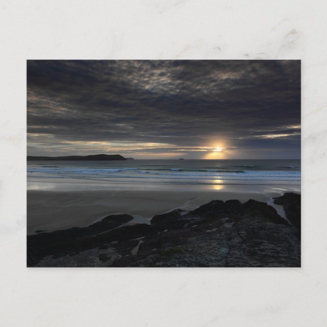 Cartão Postal Sol em Polzeath (Frente)