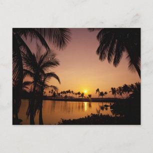 Cartão Postal Sol na Baía de Anaeho'omalu, Grande Ilha,