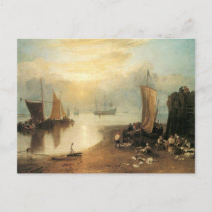 Cartão Postal Sol Nascente Através do Vapor por Joseph Turner