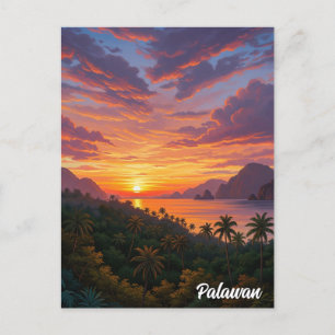 Cartão Postal Sol no Palawan Filipinas Viagem