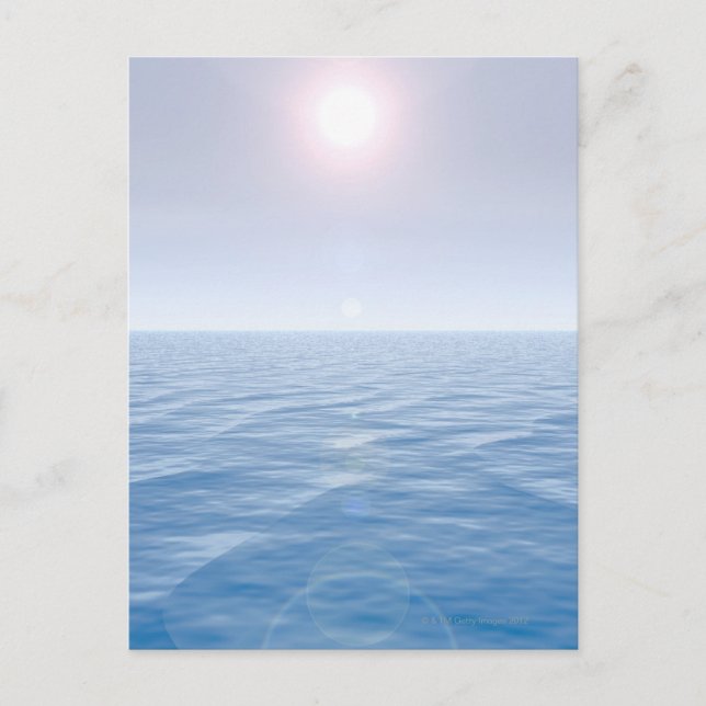 Cartão Postal Sol sobre o mar (Frente)