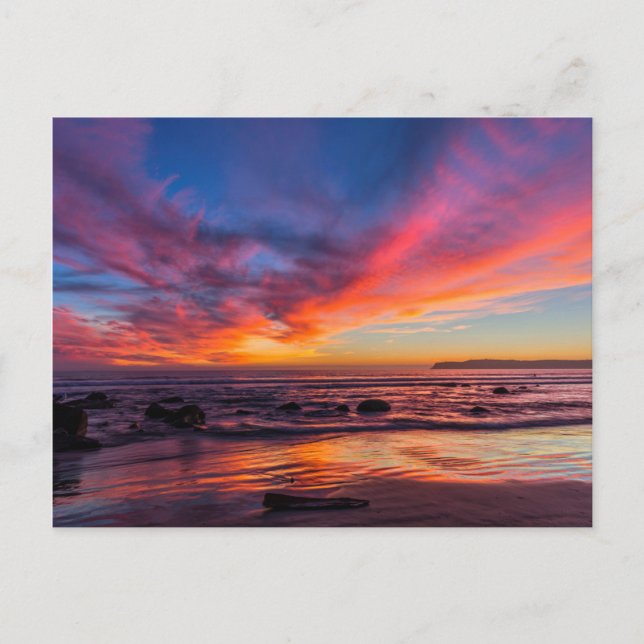 Cartão Postal Sol sobre o Pacífico de Coronado 2 (Frente)