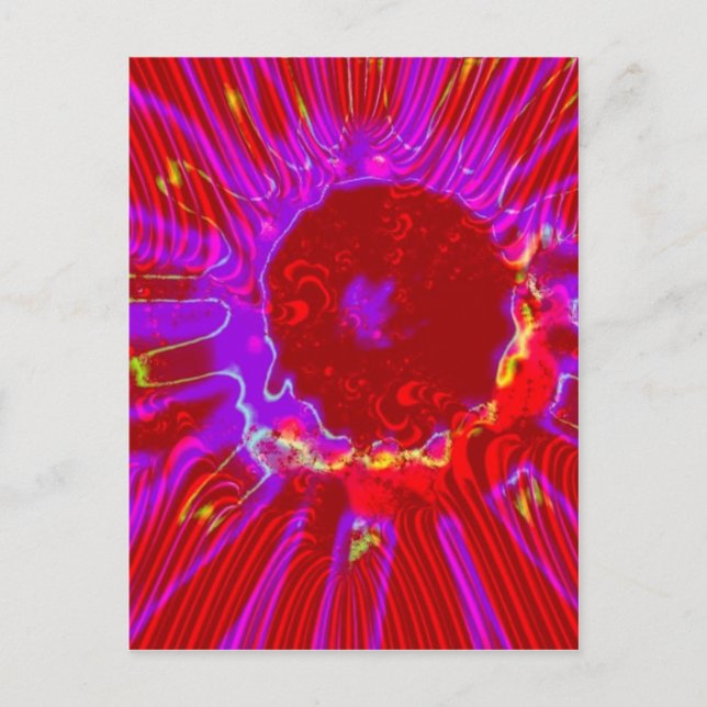 Cartão Postal sol vermelho (Frente)