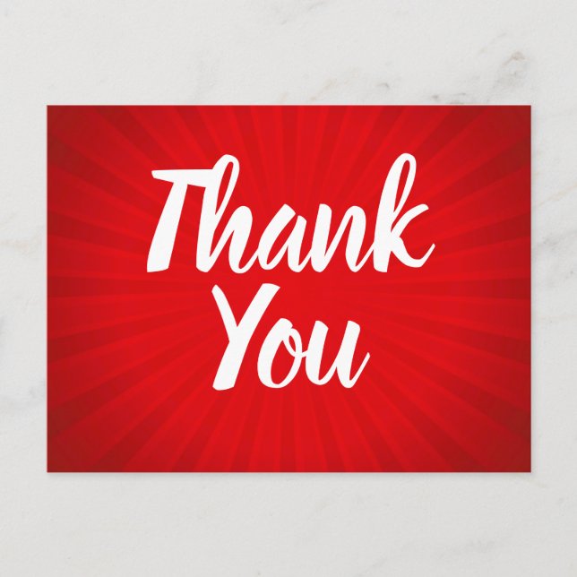 Cartão Postal Sol Vermelho Obrigado (Frente)