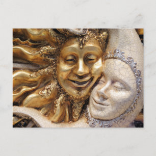 cartão postal solar e lua