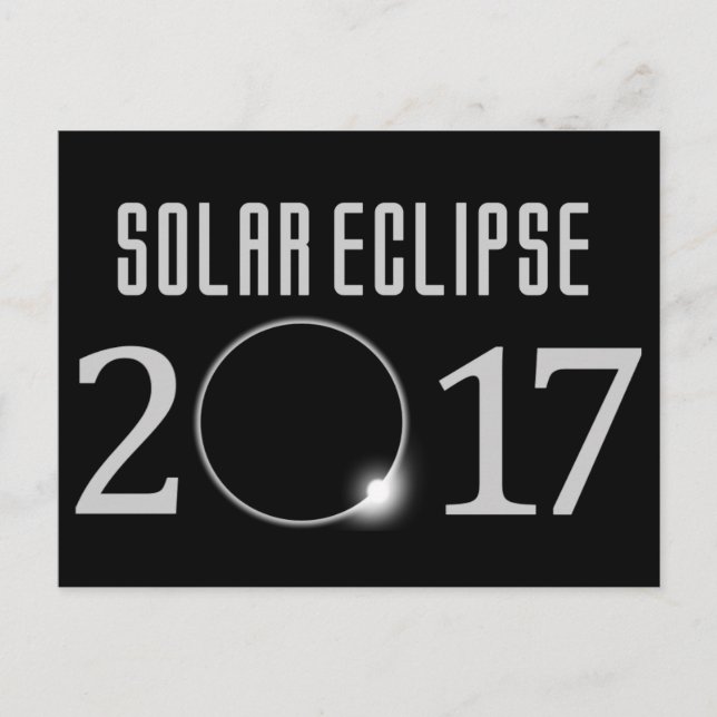 Cartão Postal Solar Eclipse 2017 Postcard (Frente)