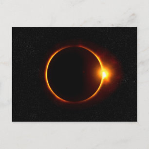 Cartão Postal Solar Eclipse Dark Sun & Moon