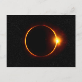Cartão Postal Solar Eclipse Dark Sun & Moon