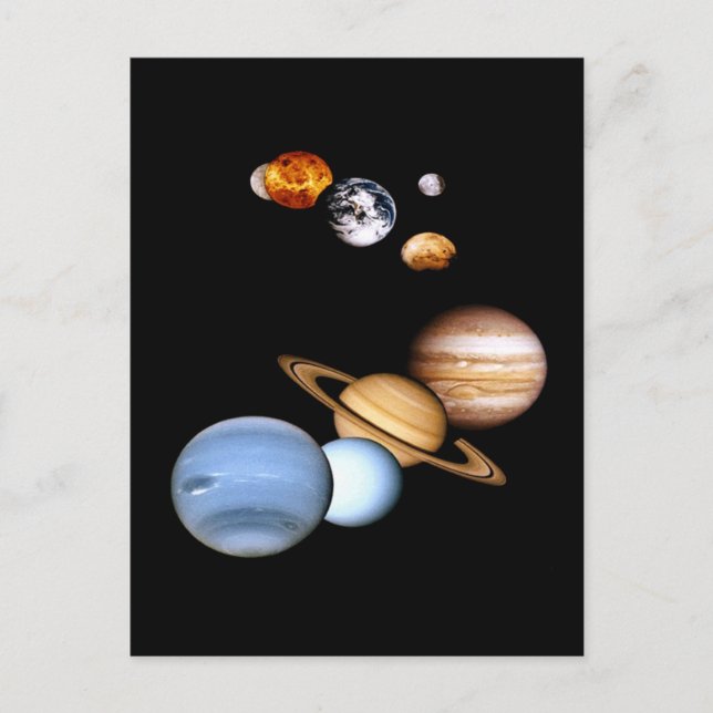 Cartão Postal Solar System Planets Postcard (Frente)